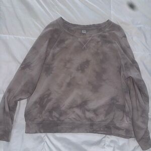 Old Navy Gray Tie Dye Crewneck Sweatshirt